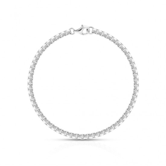 Cube Chain Silver Bracelet