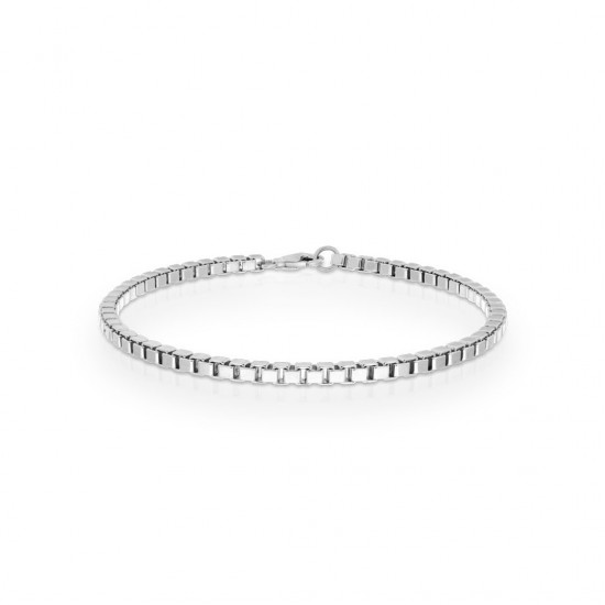 Cube Chain Silver Bracelet