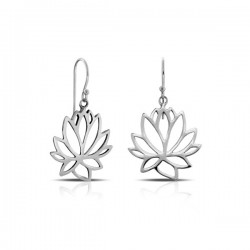 Lotus Hook Silver Earrings Lotus Hook Silver Earrings