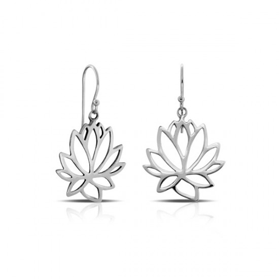 Anting Hook Perak Lotus