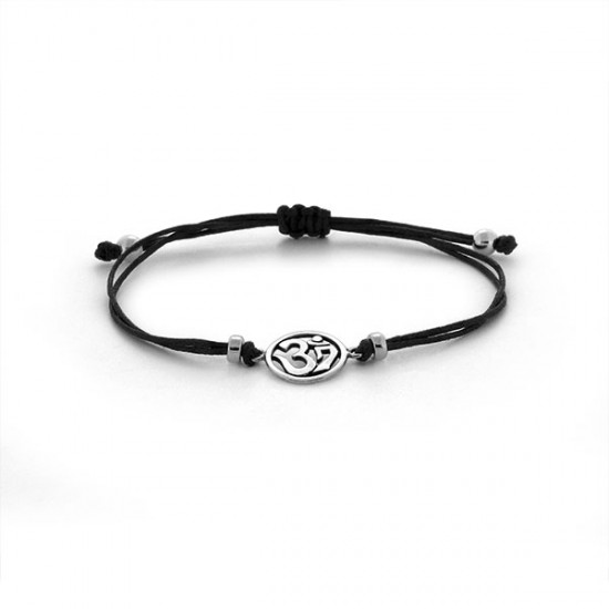 Om Silver Charm Bracelet