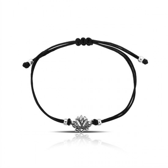 Gelang Perak Lotus Charm