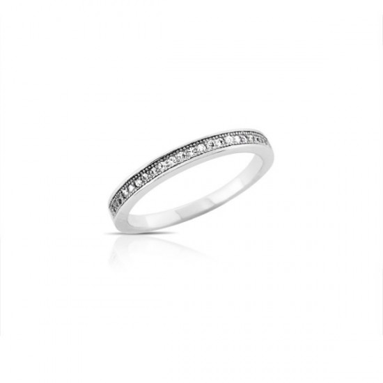 Basic Zircon Silver Ring 