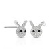 Rabbit Zircon Silver Earrings Rabbit Zircon Silver Earrings