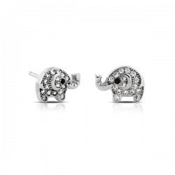 Elephant Zircon Silver Earrings Elephant Zircon Silver Earrings