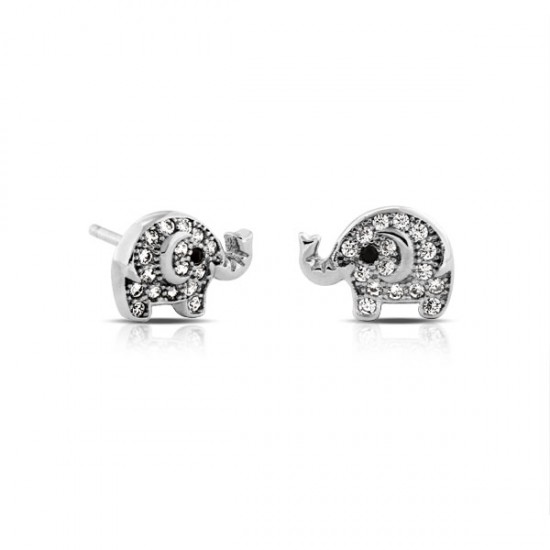 Anting Perak Zirkon Elephant