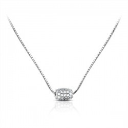 Barrel Zircon Silver Necklace Barrel Zircon Silver Necklace