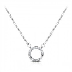 Circle Zircon Silver Necklace Circle Zircon Silver Necklace