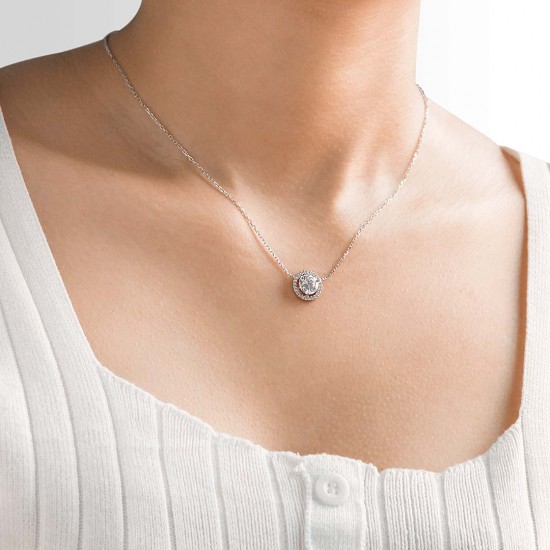 Putri Zircon Silver Necklace