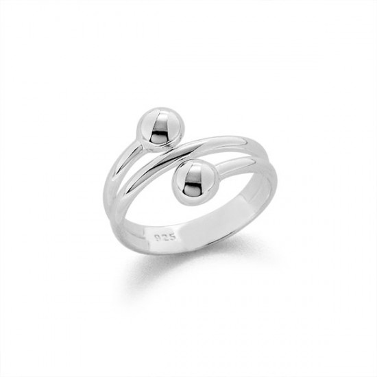 Loop Ball Silver Ring 