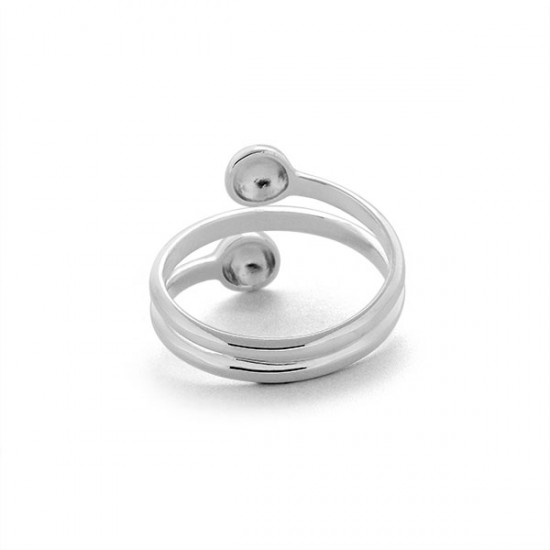 Loop Ball Silver Ring 