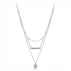 Tiga Layered Silver Necklace Tiga Layered Silver Necklace