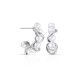 Twisted Pearl Silver Earrings