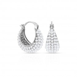 Granula Pearl Silver Earrings