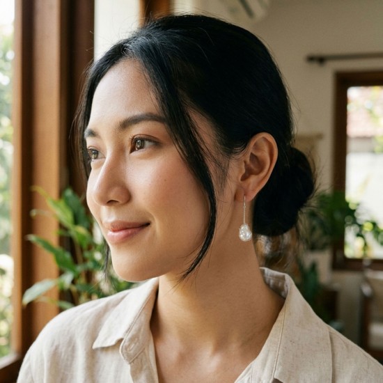 Anting Perak Mutiara Cage Anting Perak Mutiara Cage