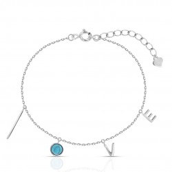 Gelang Perak Turquis Leen Gelang Perak Turquis Leen
