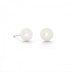 Classic White Pearl Silver Earrings Classic White Pearl Silver Earrings