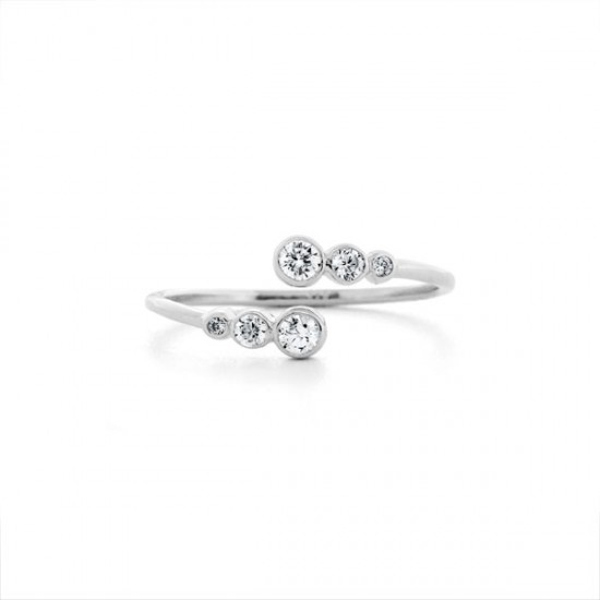 Trio Zircon Mini Silver Ring