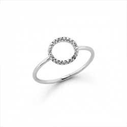 Circle Zircon Silver Ring Circle Zircon Silver Ring