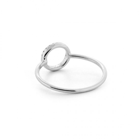 Circle Zircon Silver Ring 