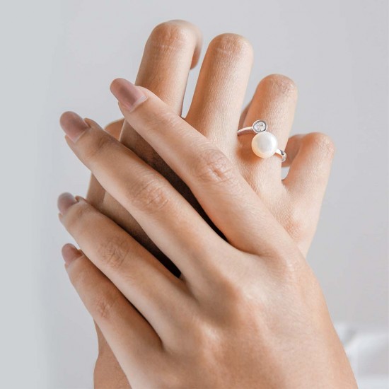 Twin pearl deals ring