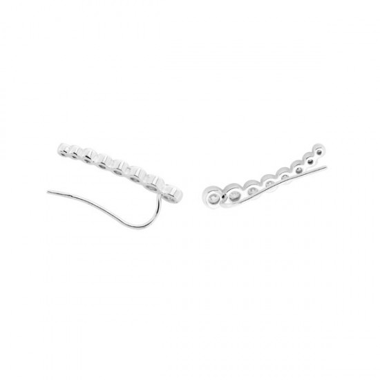 Zircon Line Silver Ear Cuffs Zircon Line Silver Ear Cuffs