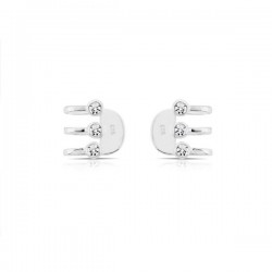Triple Zircon Silver Ear Cuffs Triple Zircon Silver Ear Cuffs