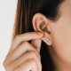 Anting Perak Zirkon Triple