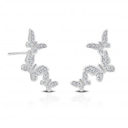 Butterfly Silver Ear Cuffs Butterfly Silver Ear Cuffs