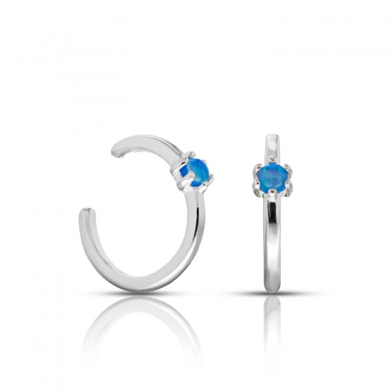 Opal Silver Ear Cuffs