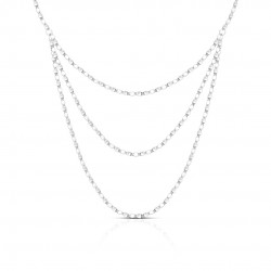 Tri Layered SIlver Necklace