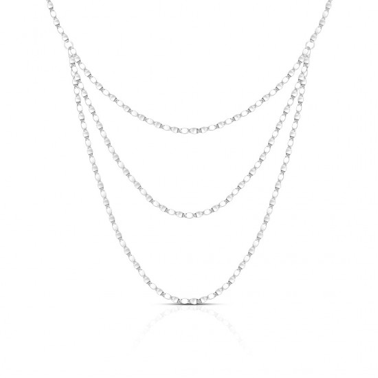 Tri Layered SIlver Necklace Tri Layered SIlver Necklace