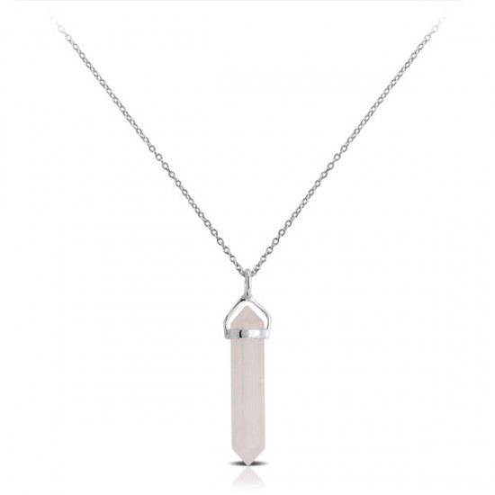 Barra Quartz Silver Necklace