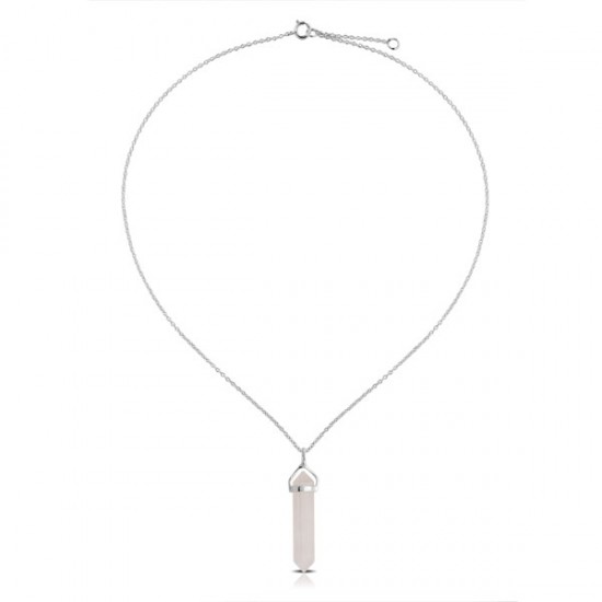 Barra Quartz Silver Necklace