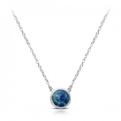 Opal Silver Necklace