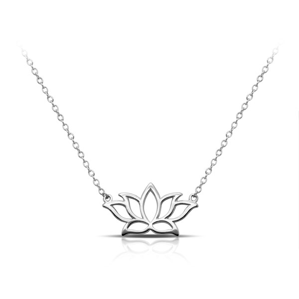 PSNE46 Lotus Silver Necklace