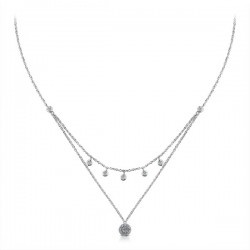 Layer Zircon Silver Necklace Layer Zircon Silver Necklace