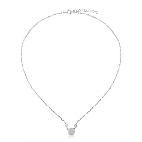 Jane Zircon Silver Necklace