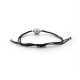 Grey Pearl Silver String Bracelet