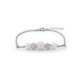 Wedding Pearl Crystal Silver Bracelet