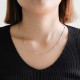 Square Chain Silver Necklace 