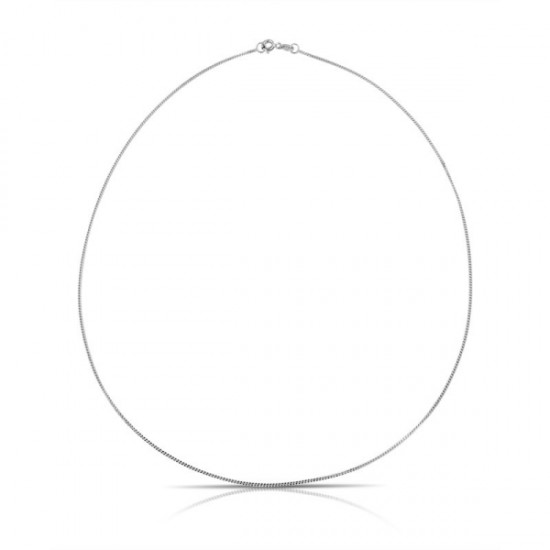 Slim Flat Chain Silver Necklace