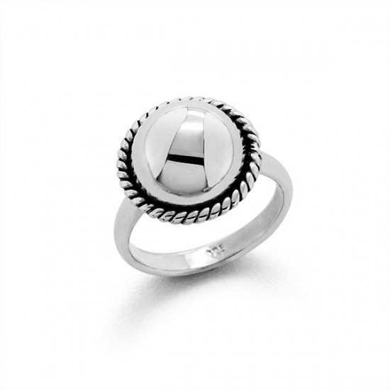 Half Sphere Silver Ring