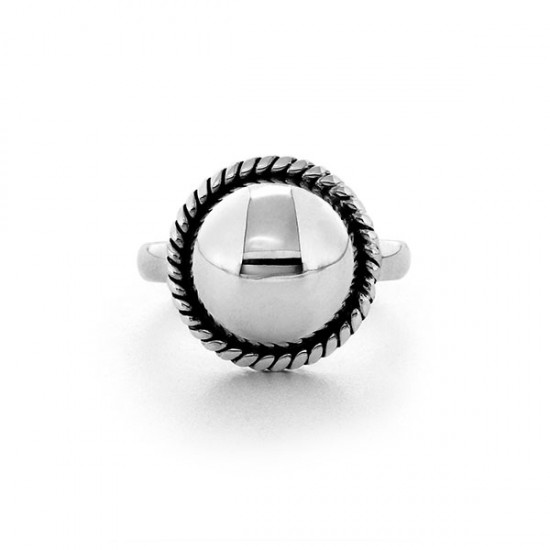 Half Sphere Silver Ring