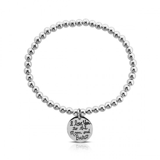 I Love You To The Moon and Back Silver Bracelet I Love You To The Moon and Back Silver Bracelet