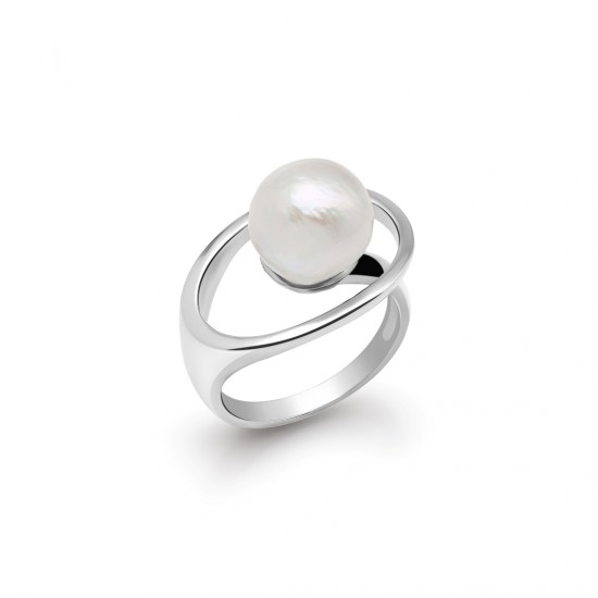 SAAN03 Mateo Pearl Silver Ring