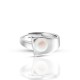 Boxy Pearl Silver Ring