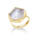 Cincin Emas Mother Of Pearl Hexagon