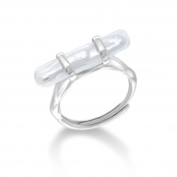Squa Pearl Silver Ring
