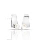 Boxy Pearl Silver Earrings